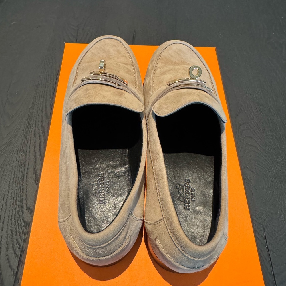 Hermes Destin Loafer Beige Lin USED - Picture 8 of 10
